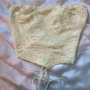 Textured Light Lime Green Tube Top